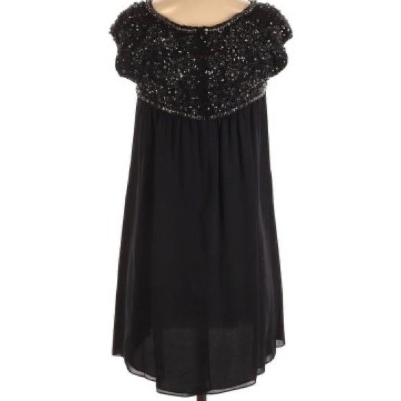 Alice + Olivia Black Silk Beaded Dress - Picture 2 of 2
